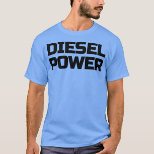 T-shirt Diesel Power Black Funny Diesels Roll Charbon Fumé