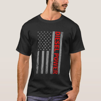 T-shirt Diesel Power USA Flag Truck Turbo Brothers Mechani