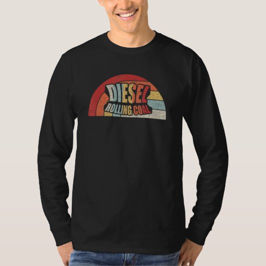 T-shirt Diesel Rolling Coal Retro Funny Diesel Engine (Devant)