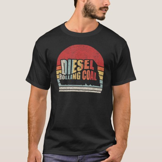 T-shirt Diesel Rolling Coal Retro Funny Diesel Engine (Devant)