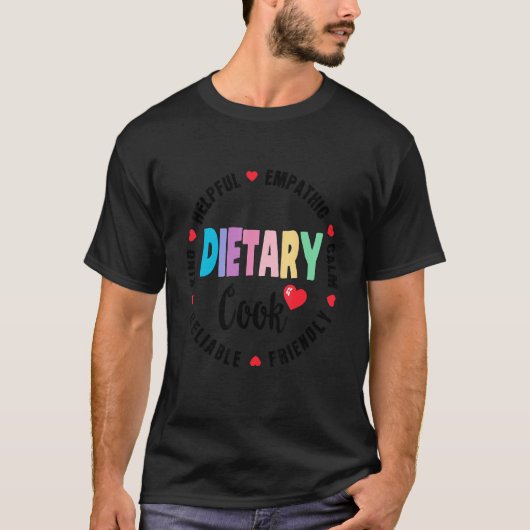 T-shirt Dietary Cook Appreciation Week santé Dietitia (Devant)