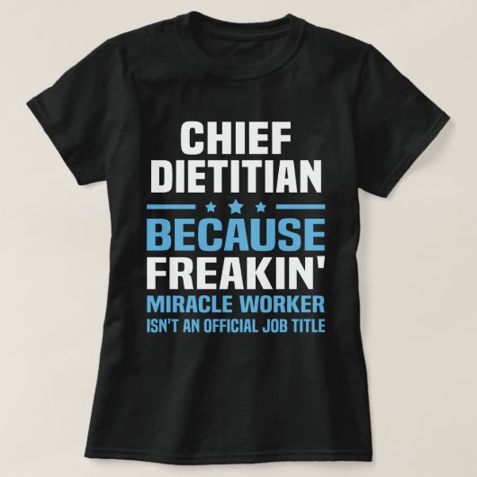 T-shirt Diététiste en chef (Design devant)