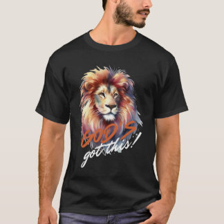 T-shirt "Dieu a compris" Déclaration de foi avec Lion