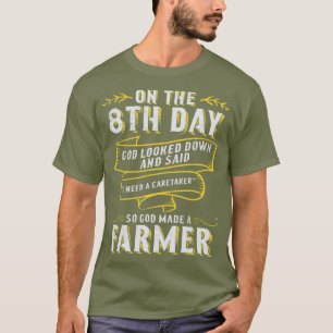 T-shirt Dieu a donc fait un paysan pour les hommes l'agric