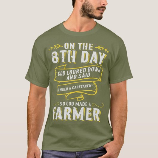 T-shirt Dieu a donc fait un paysan pour les hommes l'agric (Devant)