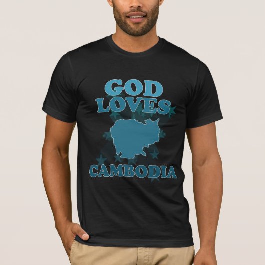 T-shirt Dieu aime le Cambodge (Devant)