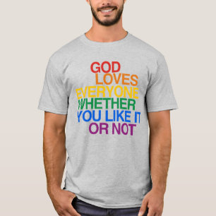 T-SHIRT DIEU AIME TOUT LE MONDE