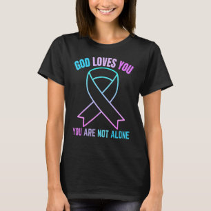 T-shirt Dieu Aime Vous N'Êtes Pas Seul Jésus Survit Suicid