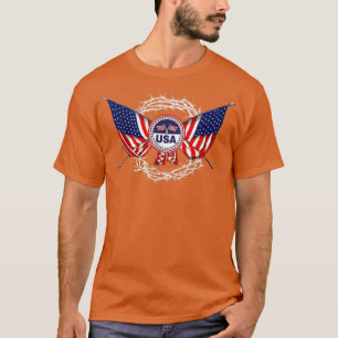 T-shirt Dieu American Drapeau Jésus chrétien Religieux Amé