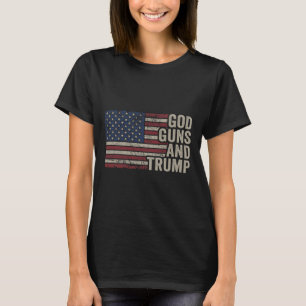 T-shirt Dieu Armes Et Trump - Pro Dieu Arme Drôle Républic