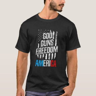 T-shirt Dieu Armes Liberté Amérique Patriotique Américaine