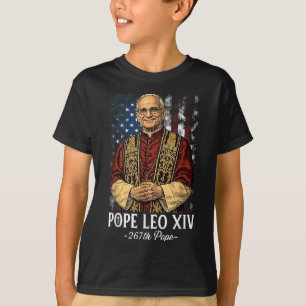 T-shirt Dieu Béni Nouveau Pape Léon Xiv Église catholique