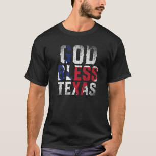 T-shirt Dieu Béni Texas Drapeau Patriotique Fier Texan Us