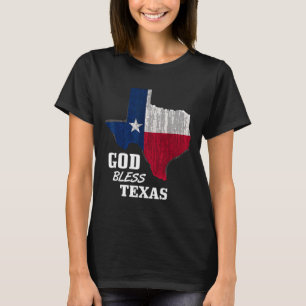 T-shirt Dieu Béni Texas Drapeau Texas Fête de l'Indépendan