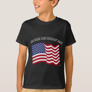 T-shirt DIEU BÉNISSE CETTE BRATE MILITAIRE avec le drapeau