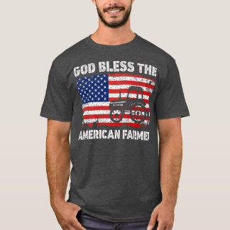 T-shirt Dieu bénisse l'agriculteur américain USA Drapeau p