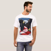 T-shirt Dieu bénisse l'aigle américain et le drapeau améri (Devant entier)