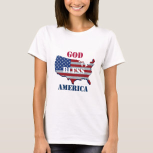 T-shirt Dieu bénisse l'Amérique Conception patriotique