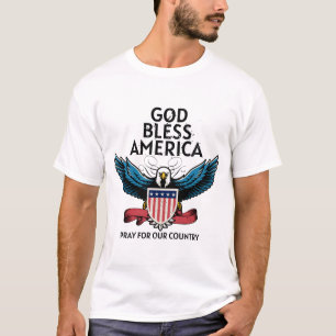 T-shirt Dieu bénisse l'Amérique hommes