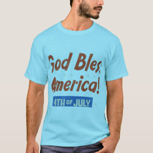T-shirt Dieu bénisse l'Amérique le 4 juillet.