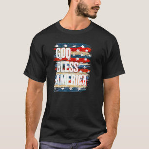 T-shirt Dieu Bénisse L'Amérique Le 4 Juillet Fête De L'Ind