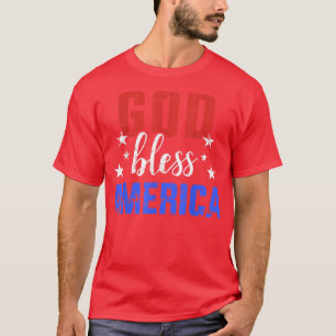 T-shirt Dieu bénisse l'Amérique pour le Jour de l'Indépend