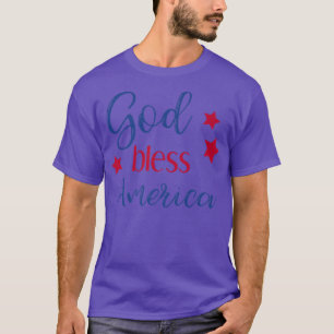 T-shirt Dieu bénisse l'Amérique T pour la fête du drapeau 