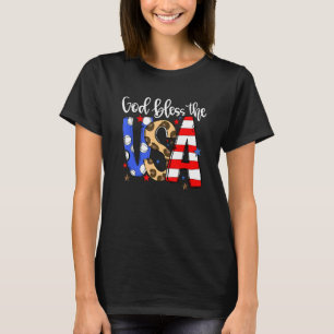 T-shirt Dieu bénisse les Etats-Unis 4 juillet fête de l'in