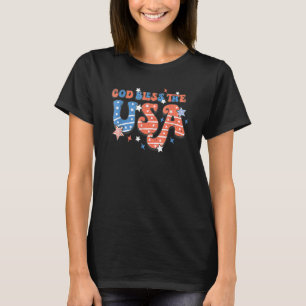 T-shirt Dieu Bénisse L'Indépendance Des Etats-Unis Pour Le