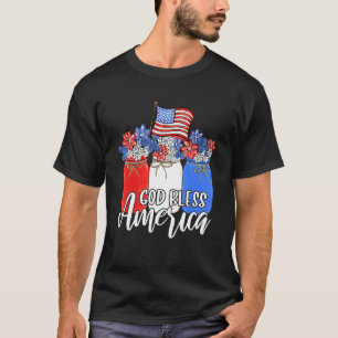 T-shirt Dieu bénit l'Amérique Mason Jar Christian