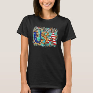 T-shirt Dieu Bénit Les Étoiles Des États-Unis Des Rayures