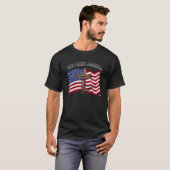 T-shirt DIEU BLESS AMERICA avec croix robuste et drapeau U (Devant entier)