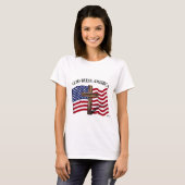 T-shirt DIEU BLESS AMERICA avec croix robuste et drapeau U (Devant entier)