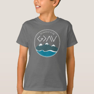 T-shirt Dieu chrétien de 8h28 de Romains de vers de bible