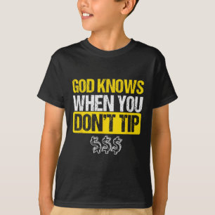 T-shirt Dieu Conseil Blanc Barman Barman Waiter Pub Cadeau