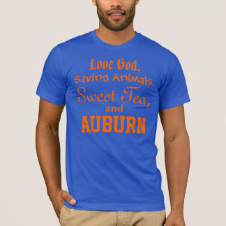 T-shirt Dieu d'amour, animaux économisants, thé et auburn