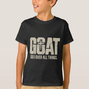 T-shirt Dieu de chèvre drôle sur toutes choses