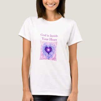 T-shirt Dieu de coeur de Dieu est à l'intérieur de votre