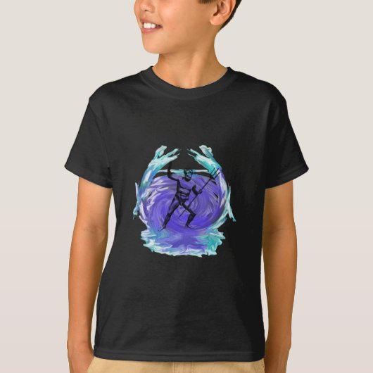 T-shirt Dieu de Poseidon de la mer 1 (Devant)