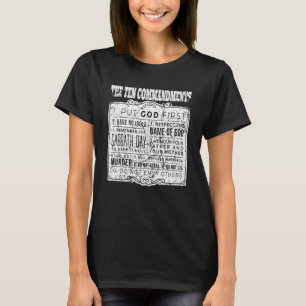 T-shirt Dieu des chrétiens Moïse Religion Bible Les Dix Co