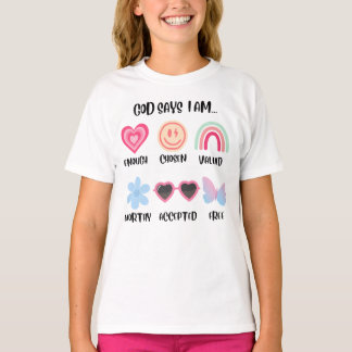 T-shirt Dieu Dit Que Je Suis Affirmations Enfants