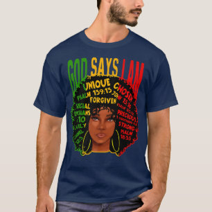 T-shirt Dieu Dit Que Je Suis Afro-Africaine-Américaine Fem