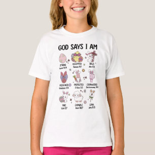 T-shirt Dieu Dit Que Je Suis Chrétien Pâques Mignonne
