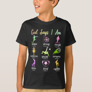 T-shirt Dieu dit que je suis chrétien verset biblique reli
