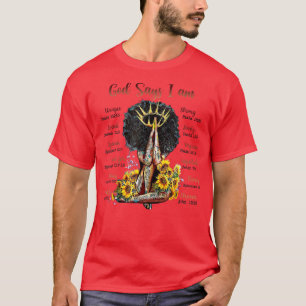 T-shirt Dieu Dit Que Je Suis Des Femmes Noires Tournesol A