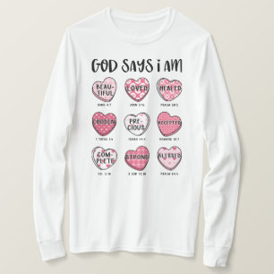 T-shirt Dieu dit que je suis la chemise féminine de Valent