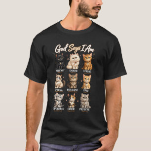 T-shirt Dieu dit que je suis Versets bibliques Écriture ch