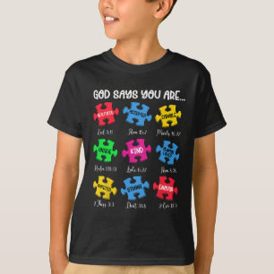 T-shirt Dieu dit que vous êtes Versets bibliques Chrétien
