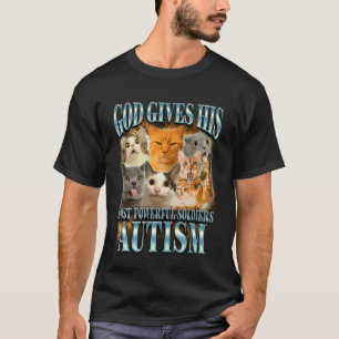 T-shirt Dieu donne à l'amant de chat autiste ses soldats l