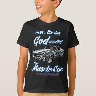T-shirt Dieu du 8ème jour créé, 1971 Chevelle, Muscle Car,